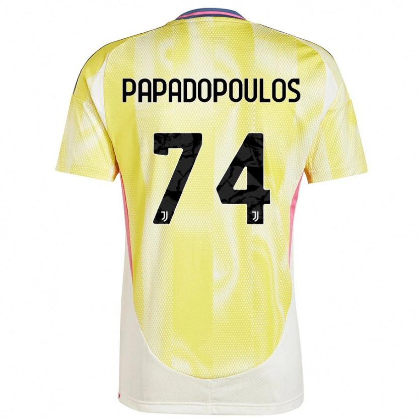 Danxen Dětské Christos Papadopoulos #74 Solární Žlutá Daleko Hráčské Dresy 2024/25 Dres