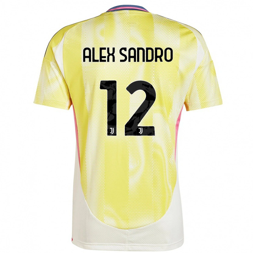 Danxen Dětské Alex Sandro #12 Solární Žlutá Daleko Hráčské Dresy 2024/25 Dres