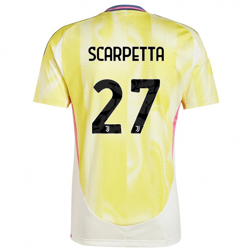 Danxen Dětské Jacopo Scarpetta #27 Solární Žlutá Daleko Hráčské Dresy 2024/25 Dres