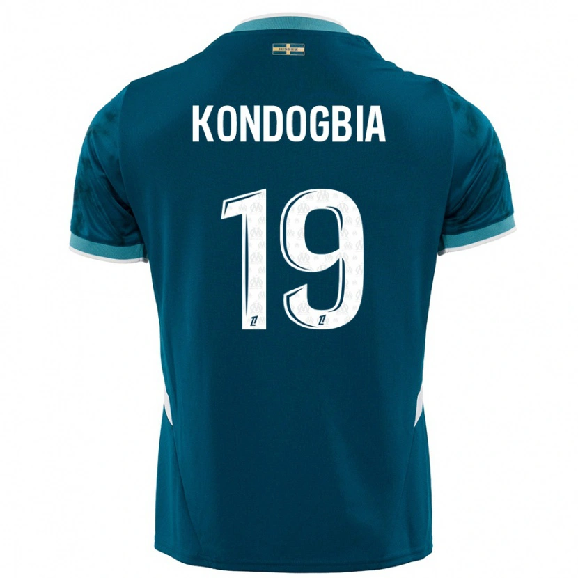 Danxen Dětské Geoffrey Kondogbia #19 Tyrkysově Modré Daleko Hráčské Dresy 2024/25 Dres