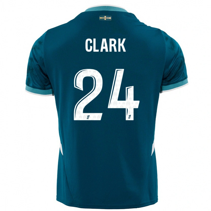 Danxen Dětské Ashley Clark #24 Tyrkysově Modré Daleko Hráčské Dresy 2024/25 Dres