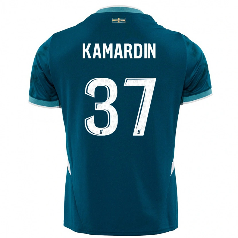 Danxen Dětské Aaron Kamardin #37 Tyrkysově Modré Daleko Hráčské Dresy 2024/25 Dres