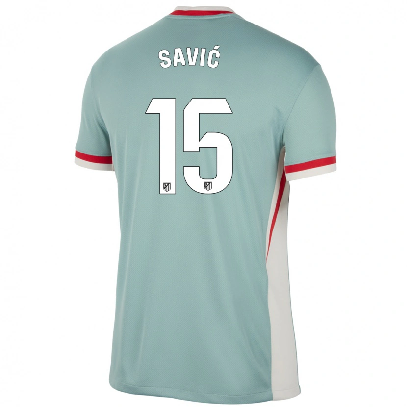 Danxen Dětské Stefan Savic #15 Světle Béžově Modrá Daleko Hráčské Dresy 2024/25 Dres