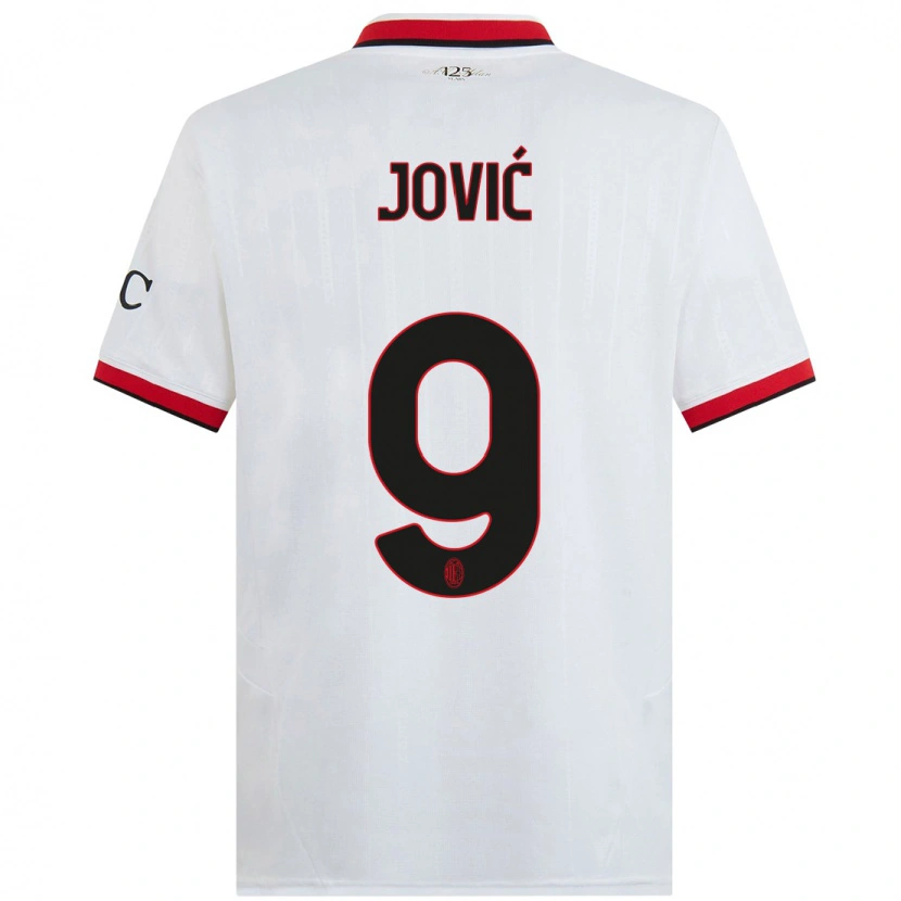 Danxen Dětské Luka Jović #9 Bílá Černá Červená Daleko Hráčské Dresy 2024/25 Dres