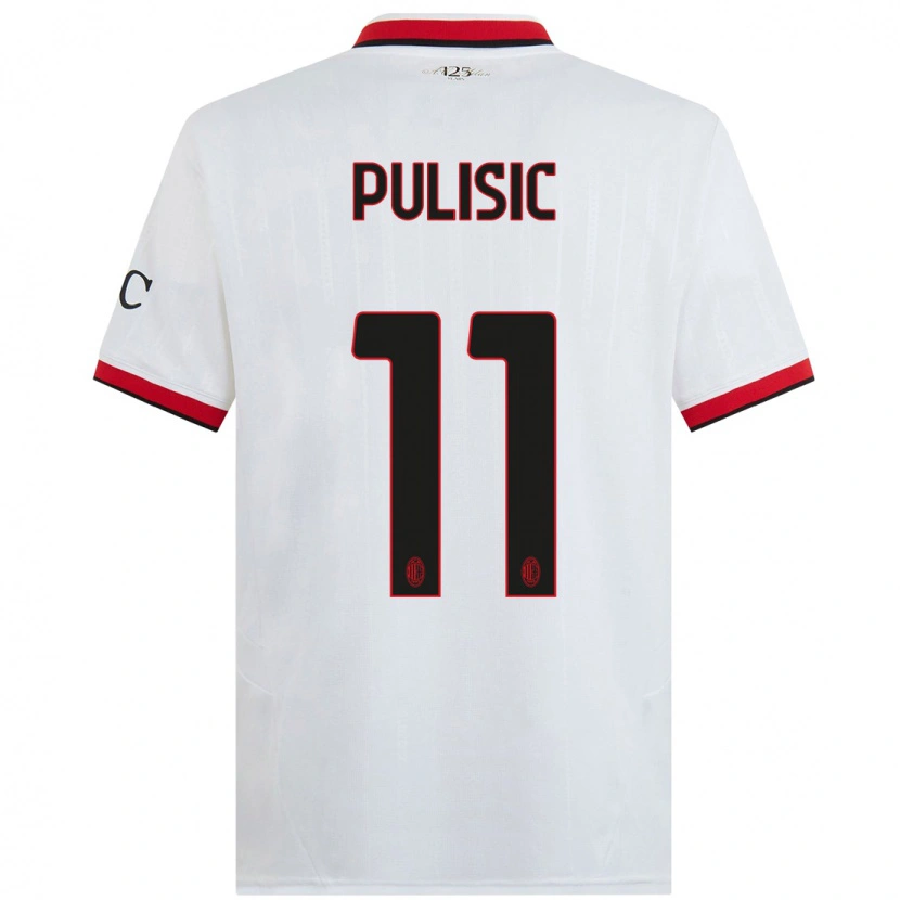 Danxen Dětské Christian Pulisic #11 Bílá Černá Červená Daleko Hráčské Dresy 2024/25 Dres