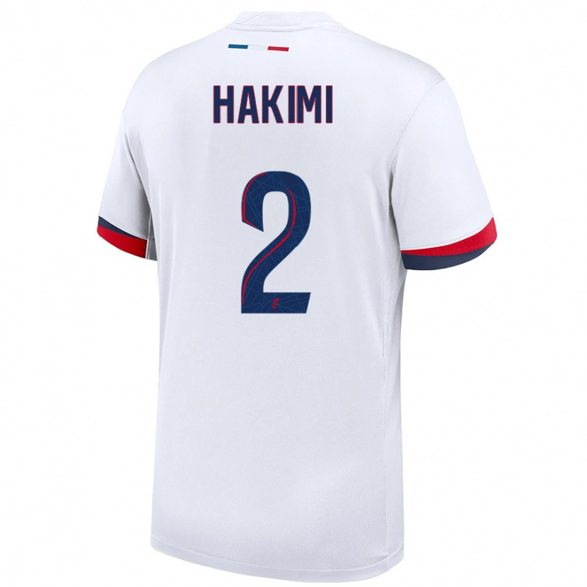 Danxen Dětské Achraf Hakimi #2 Bílá Modrá Červená Daleko Hráčské Dresy 2024/25 Dres