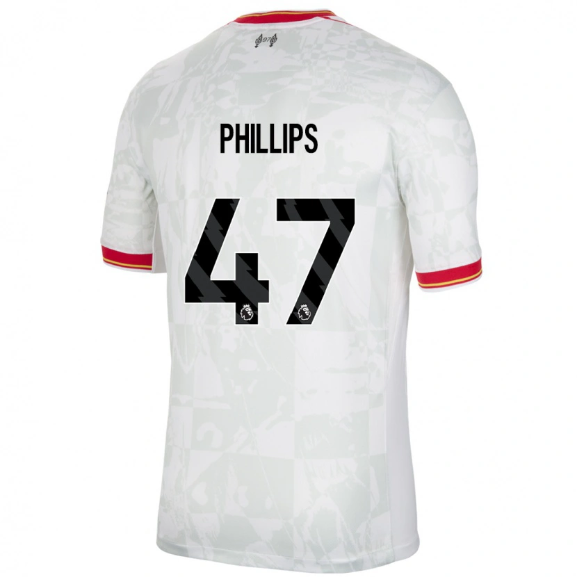 Danxen Dětské Nathaniel Phillips #47 Bílá Červená Černá Třetí Hráčské Dresy 2024/25 Dres