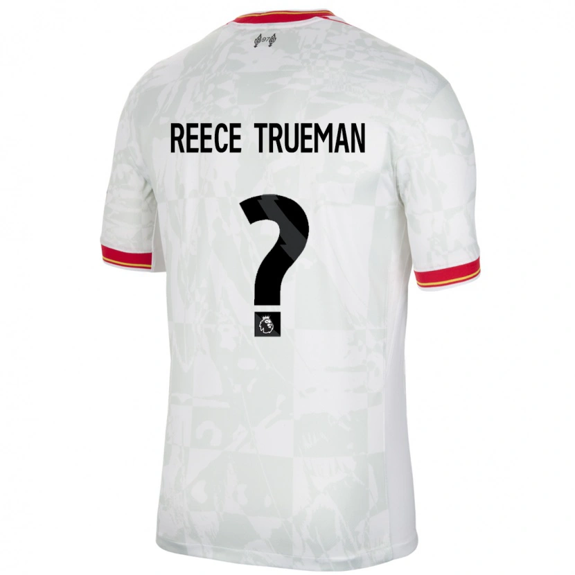 Danxen Dětské Reece Trueman #0 Bílá Červená Černá Třetí Hráčské Dresy 2024/25 Dres