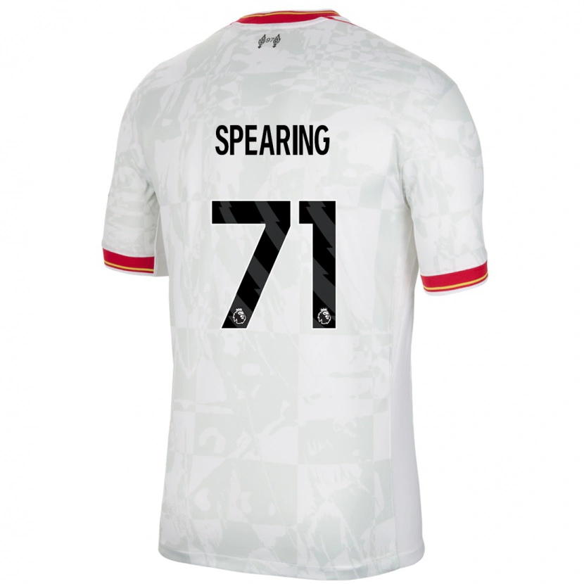 Danxen Dětské Jay Spearing #71 Bílá Červená Černá Třetí Hráčské Dresy 2024/25 Dres