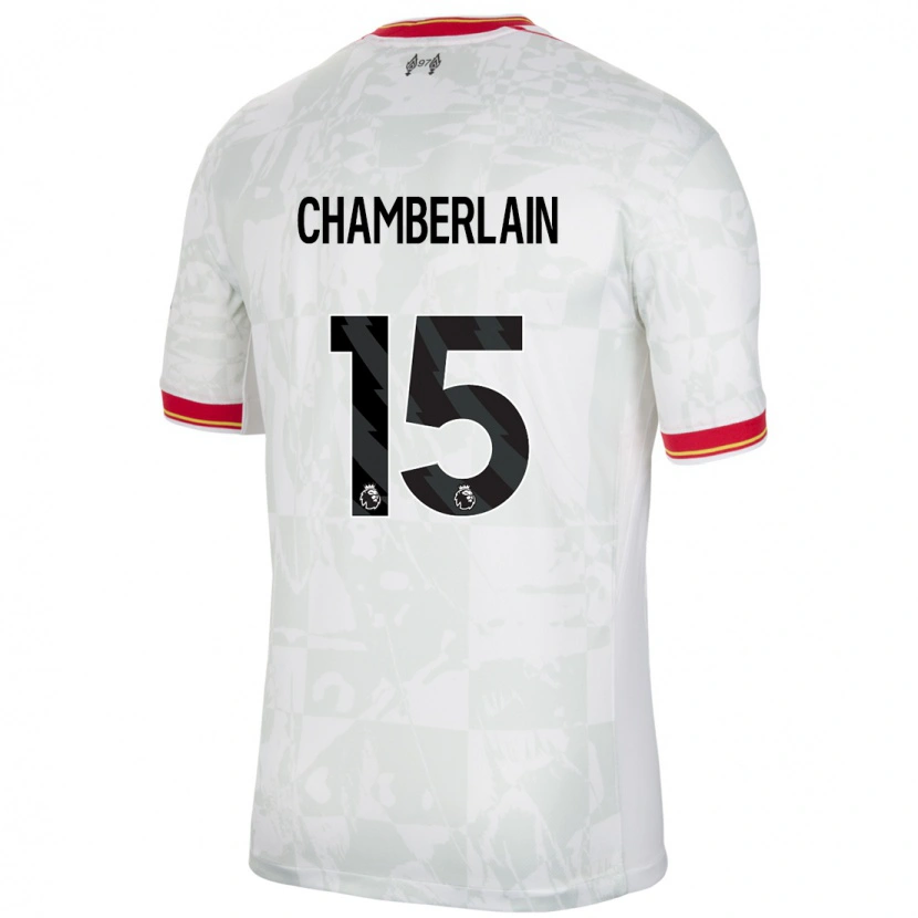 Danxen Dětské Alex Oxlade Chamberlain #15 Bílá Červená Černá Třetí Hráčské Dresy 2024/25 Dres