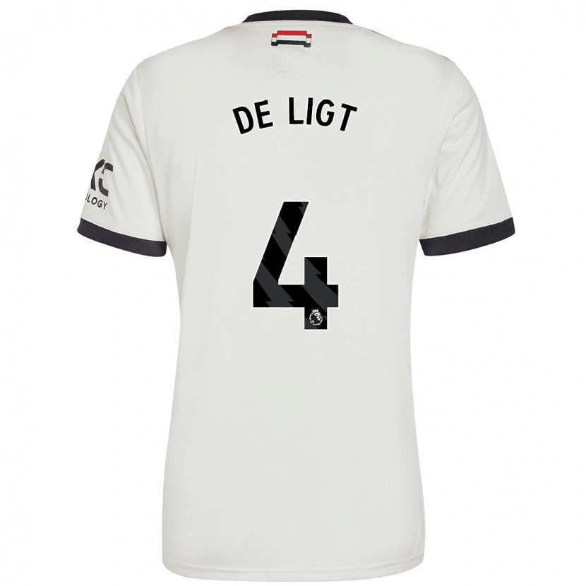 Danxen Dětské Matthijs De Ligt #4 Off White Třetí Hráčské Dresy 2024/25 Dres