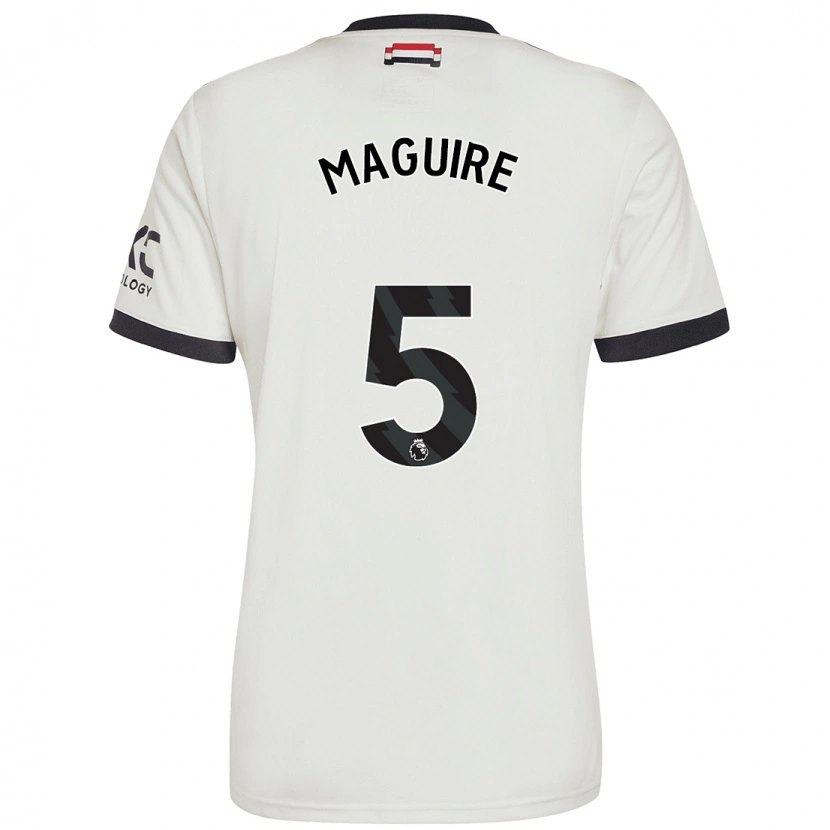 Danxen Dětské Harry Maguire #5 Off White Třetí Hráčské Dresy 2024/25 Dres