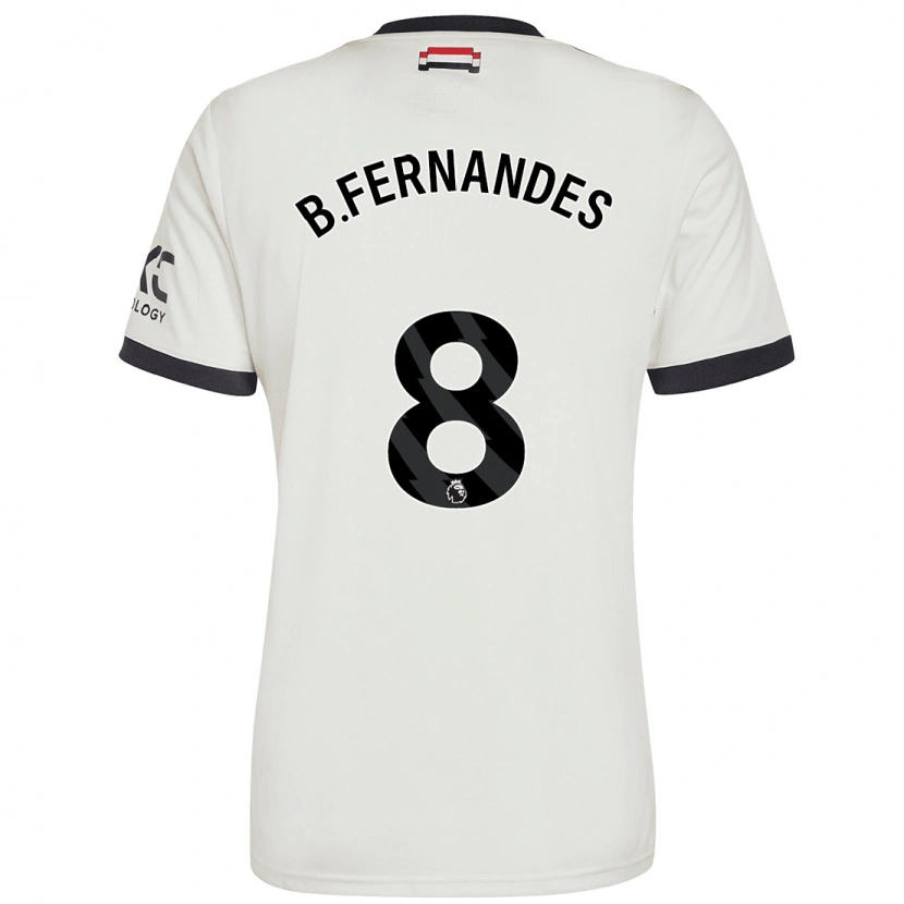 Danxen Dětské Bruno Fernandes #8 Off White Třetí Hráčské Dresy 2024/25 Dres