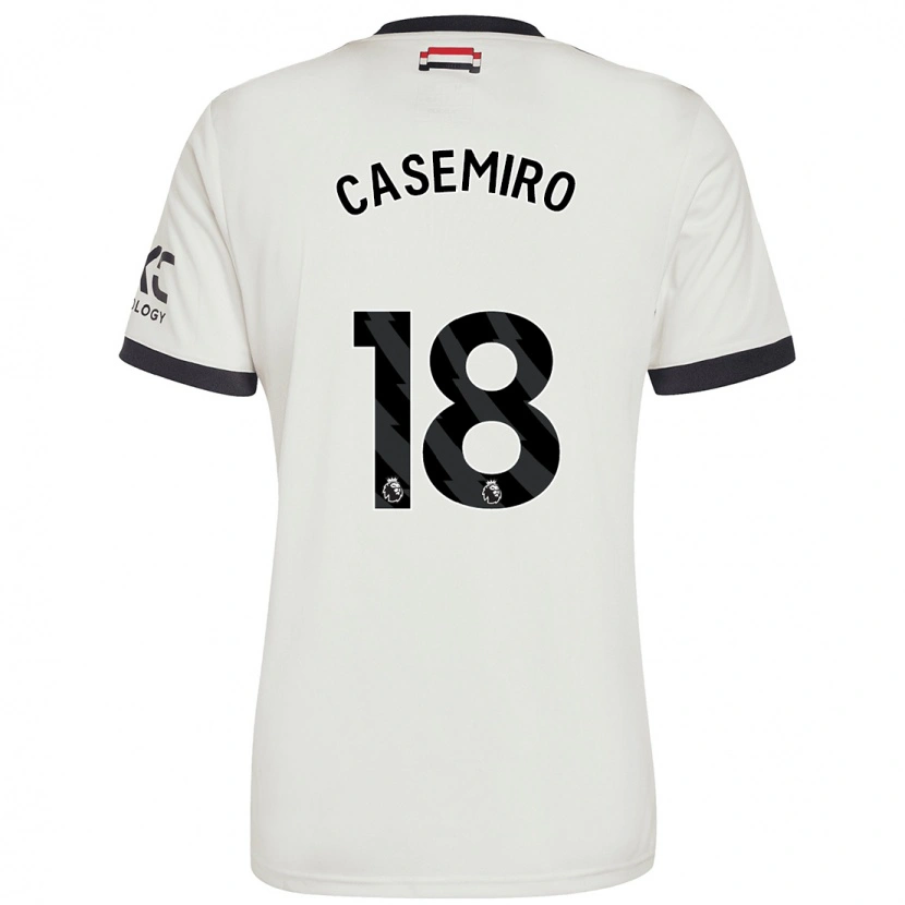 Danxen Dětské Casemiro #18 Off White Třetí Hráčské Dresy 2024/25 Dres