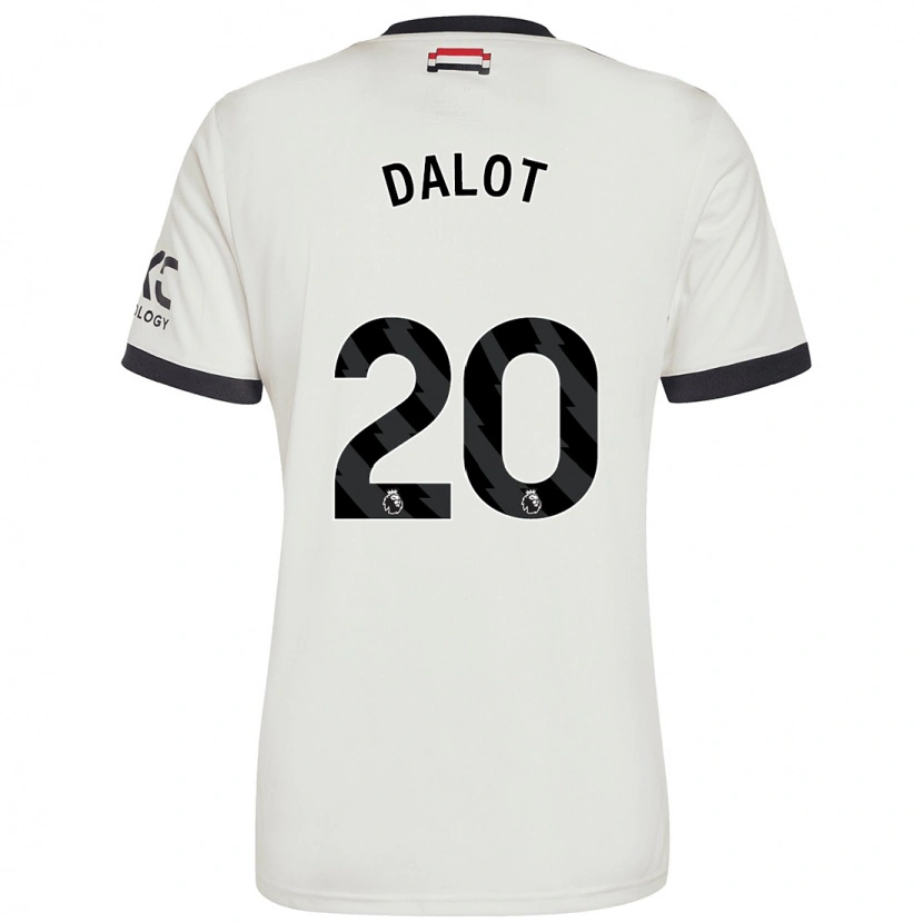 Danxen Dětské Diogo Dalot #20 Off White Třetí Hráčské Dresy 2024/25 Dres