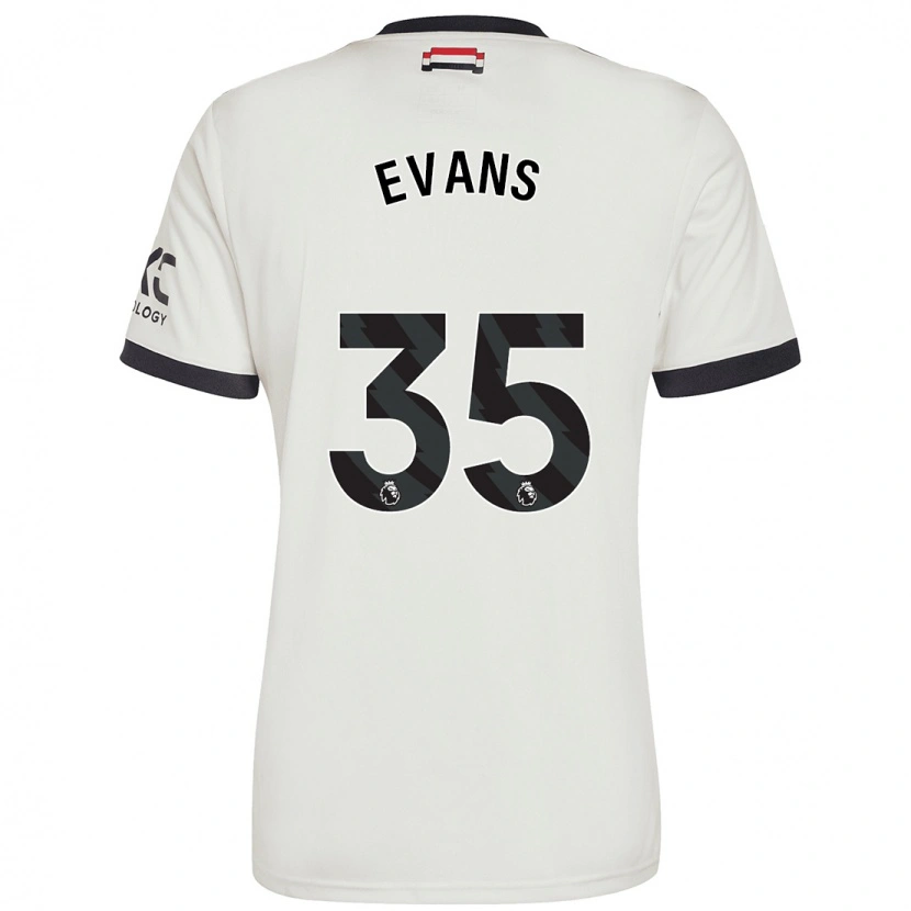 Danxen Dětské Jonny Evans #35 Off White Třetí Hráčské Dresy 2024/25 Dres