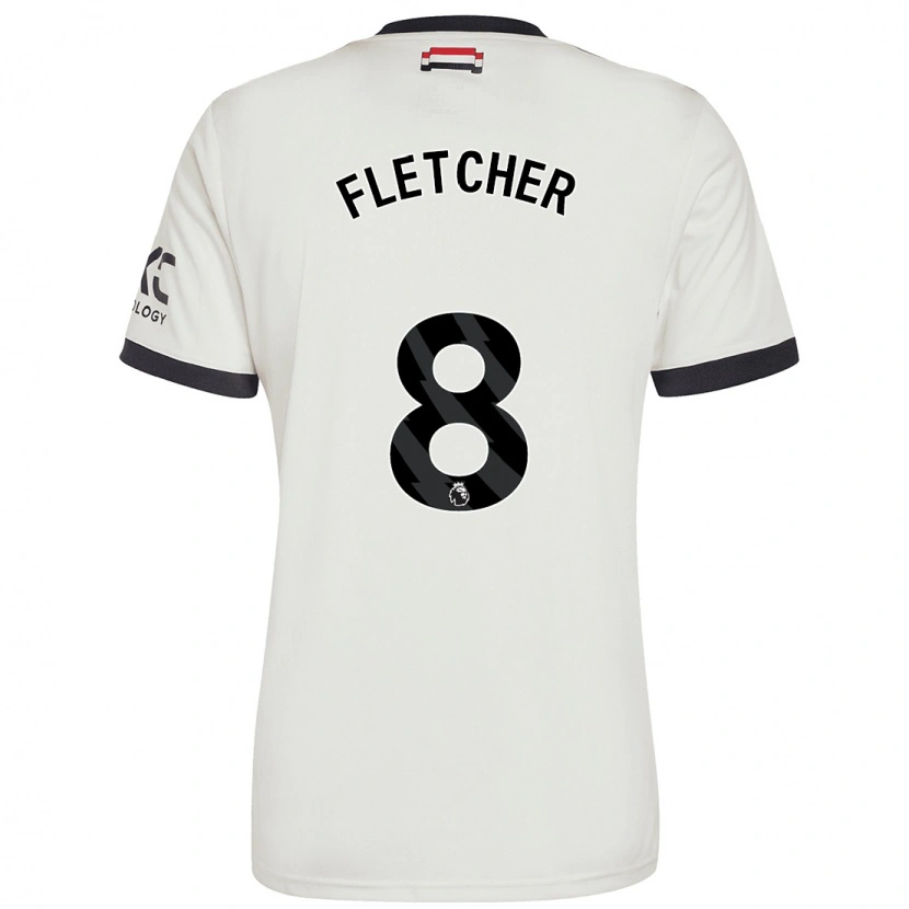 Danxen Dětské Tyler Fletcher #8 Off White Třetí Hráčské Dresy 2024/25 Dres