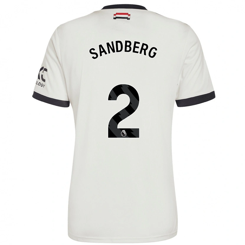 Danxen Dětské Anna Sandberg #2 Off White Třetí Hráčské Dresy 2024/25 Dres