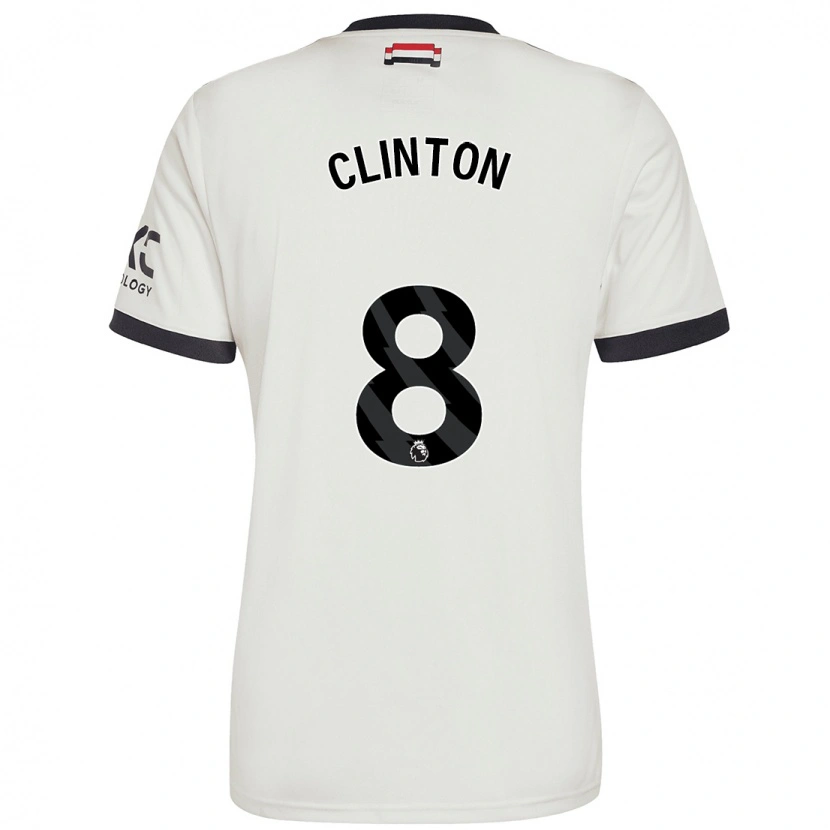 Danxen Dětské Grace Clinton #8 Off White Třetí Hráčské Dresy 2024/25 Dres