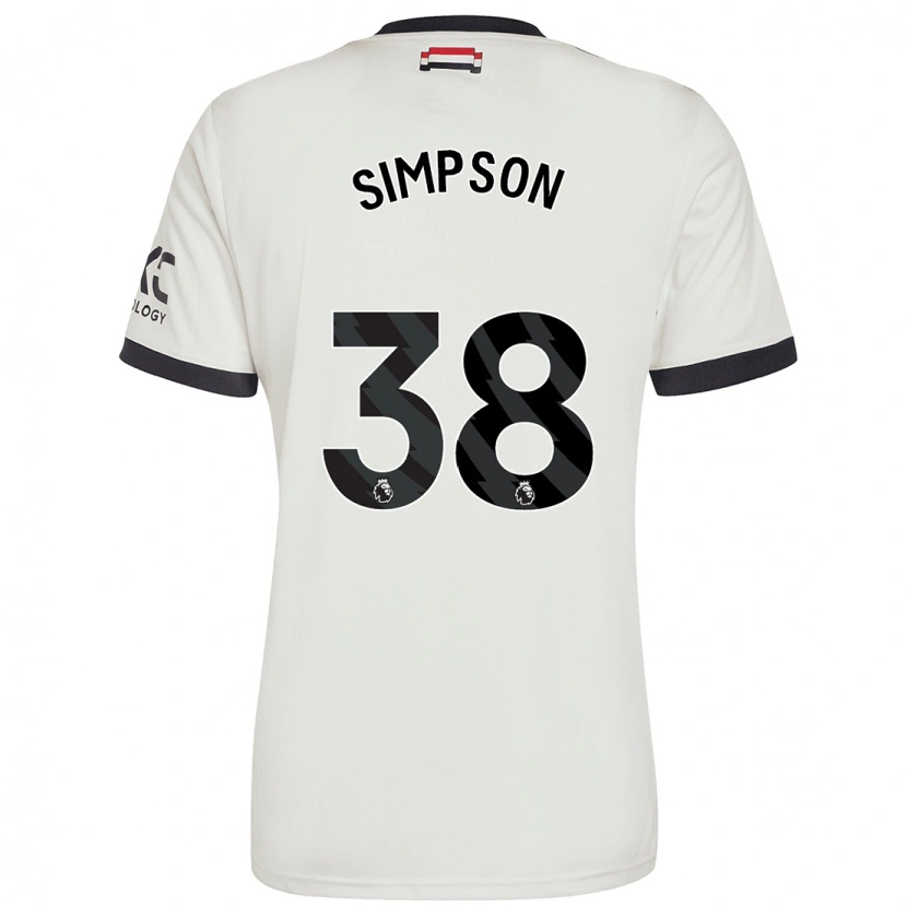 Danxen Dětské Jess Simpson #38 Off White Třetí Hráčské Dresy 2024/25 Dres