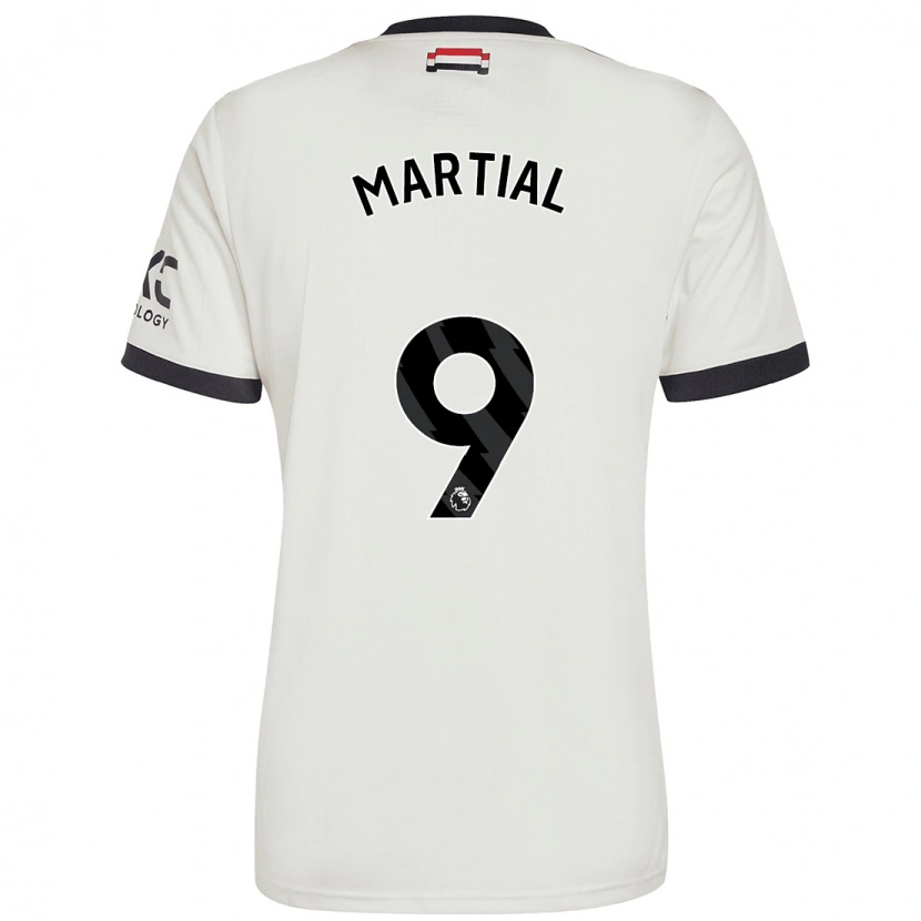 Danxen Dětské Anthony Martial #9 Off White Třetí Hráčské Dresy 2024/25 Dres