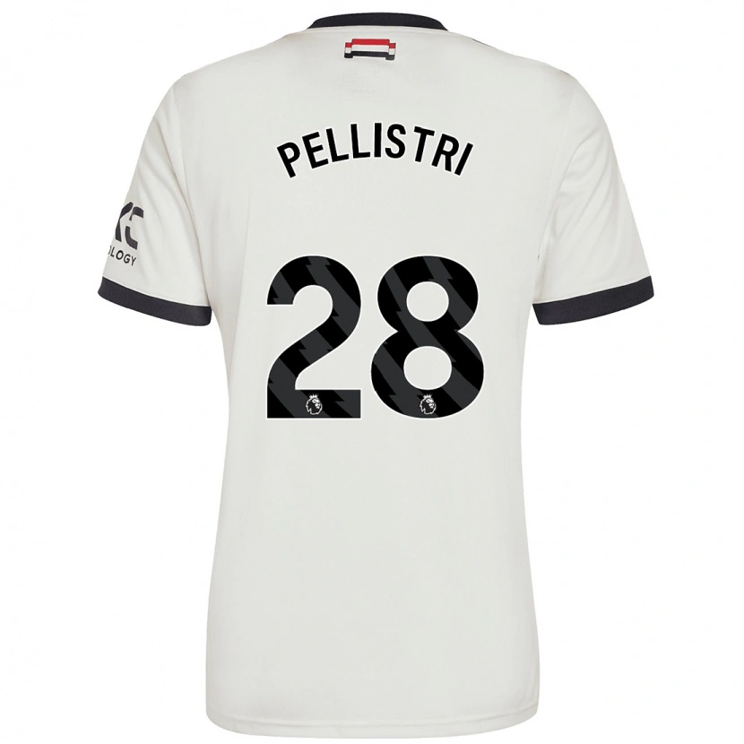 Danxen Dětské Facundo Pellistri #28 Off White Třetí Hráčské Dresy 2024/25 Dres