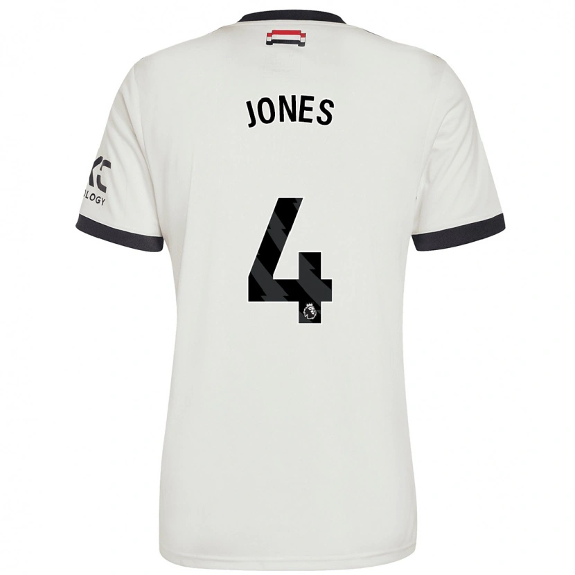 Danxen Dětské Phil Jones #4 Off White Třetí Hráčské Dresy 2024/25 Dres