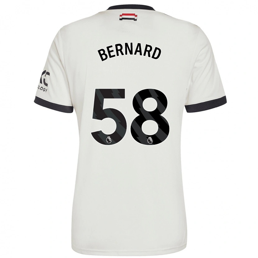 Danxen Dětské Bernard #58 Off White Třetí Hráčské Dresy 2024/25 Dres