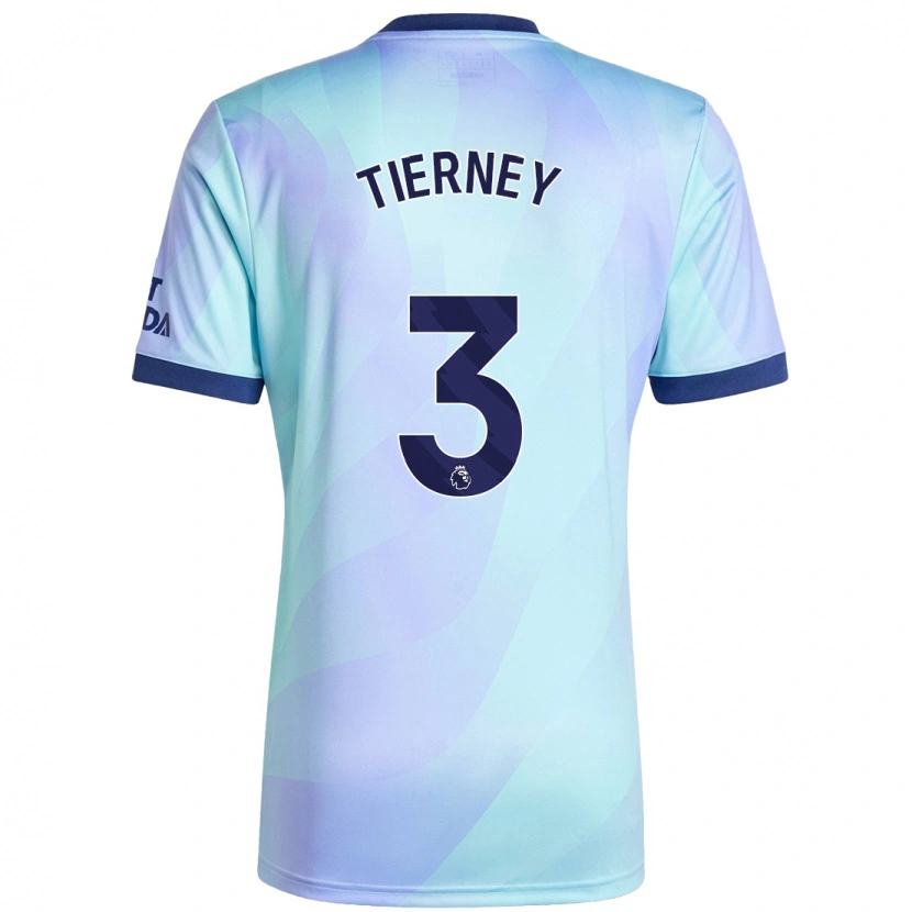 Danxen Dětské Kieran Tierney #3 Aqua Třetí Hráčské Dresy 2024/25 Dres