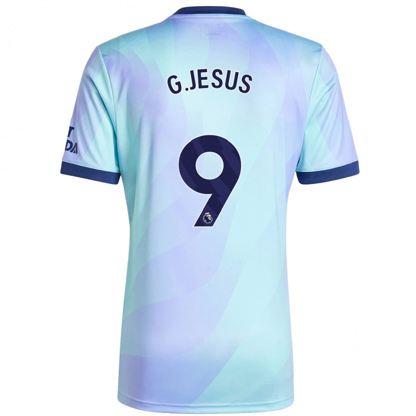 Danxen Dětské Gabriel Jesus #9 Aqua Třetí Hráčské Dresy 2024/25 Dres