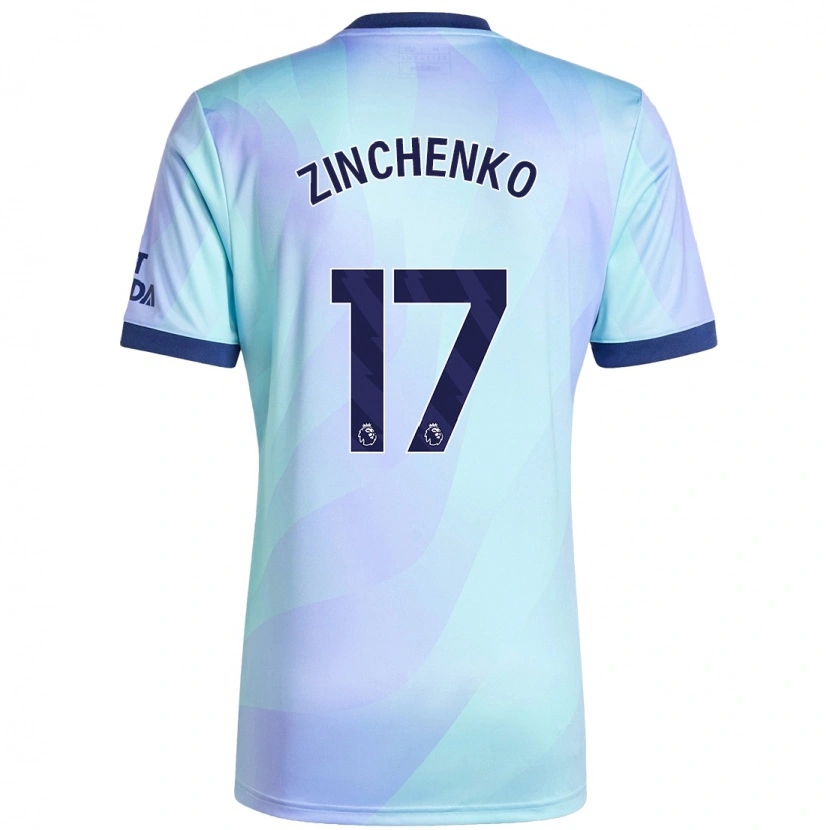 Danxen Dětské Oleksandr Zinchenko #17 Aqua Třetí Hráčské Dresy 2024/25 Dres