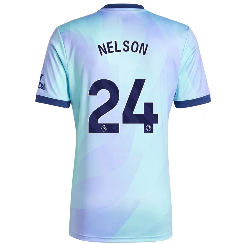 Danxen Dětské Reiss Nelson #24 Aqua Třetí Hráčské Dresy 2024/25 Dres