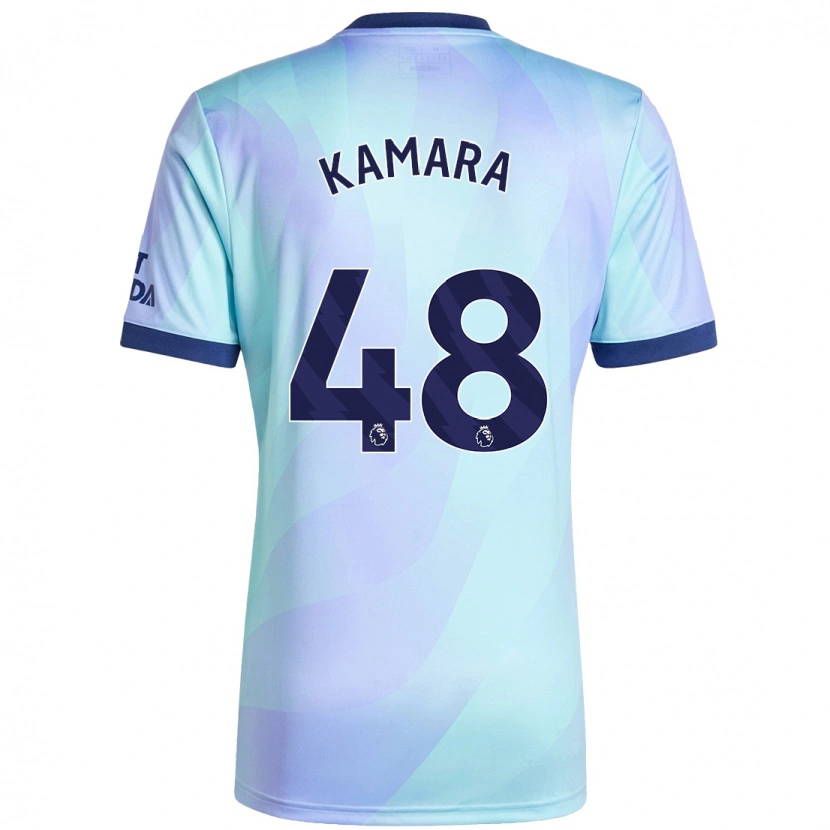 Danxen Dětské Osman Kamara #48 Aqua Třetí Hráčské Dresy 2024/25 Dres