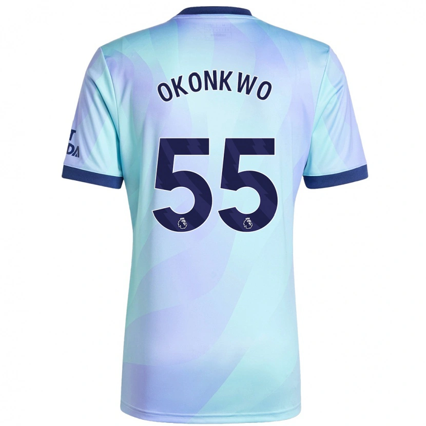 Danxen Dětské Brian Okonkwo #55 Aqua Třetí Hráčské Dresy 2024/25 Dres