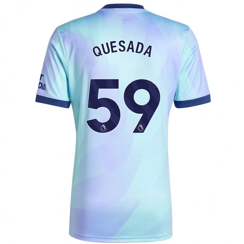 Danxen Dětské Elián Quesada #59 Aqua Třetí Hráčské Dresy 2024/25 Dres