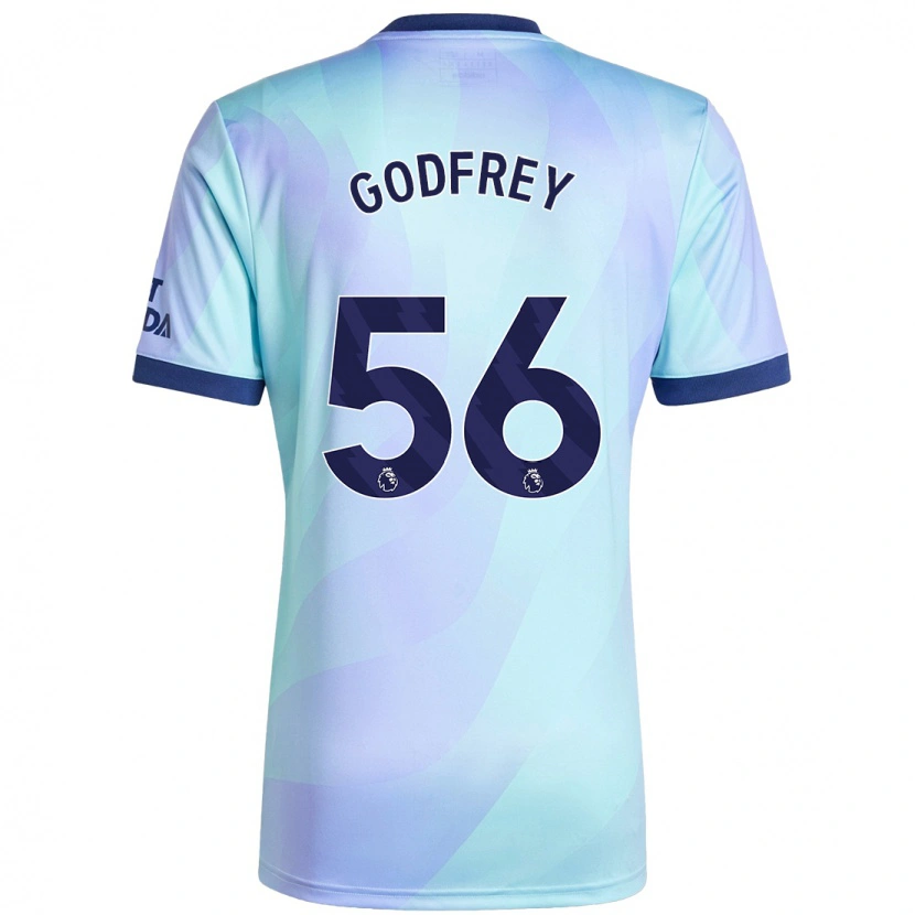 Danxen Dětské Freya Godfrey #56 Aqua Třetí Hráčské Dresy 2024/25 Dres