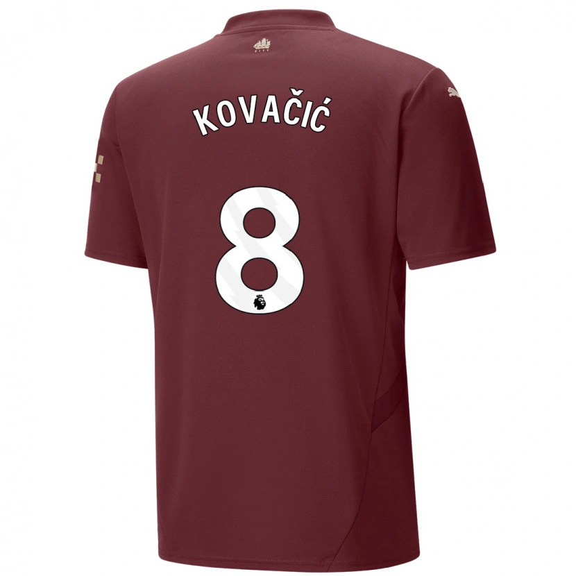 Danxen Dětské Mateo Kovacic #8 Kaštanové Třetí Hráčské Dresy 2024/25 Dres