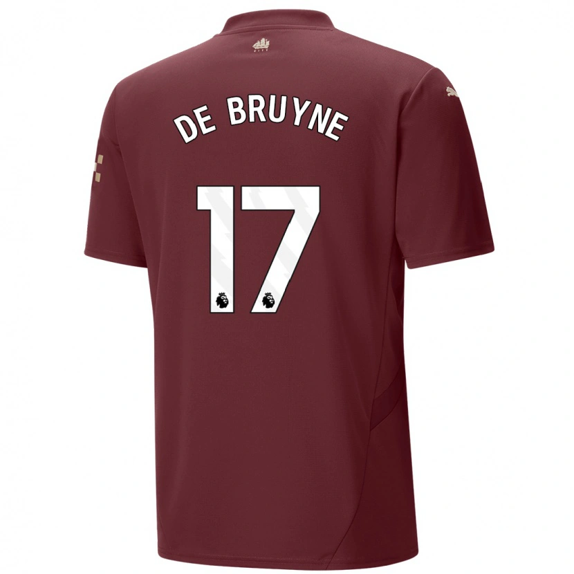 Danxen Dětské Kevin De Bruyne #17 Kaštanové Třetí Hráčské Dresy 2024/25 Dres