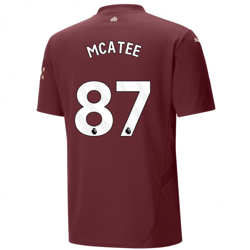 Danxen Dětské James Mcatee #87 Kaštanové Třetí Hráčské Dresy 2024/25 Dres