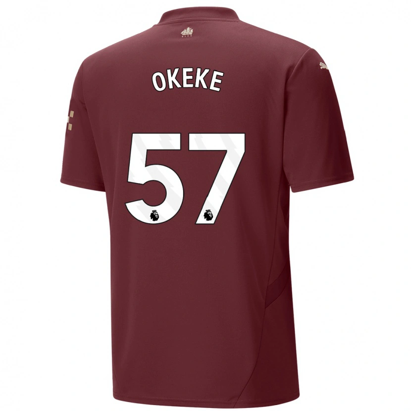 Danxen Dětské Michael Okeke #57 Kaštanové Třetí Hráčské Dresy 2024/25 Dres