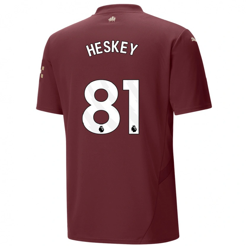 Danxen Dětské Jaden Heskey #81 Kaštanové Třetí Hráčské Dresy 2024/25 Dres