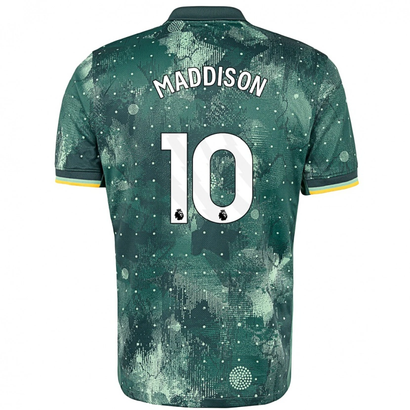 Danxen Dětské James Maddison #10 Zelená Máta Třetí Hráčské Dresy 2024/25 Dres