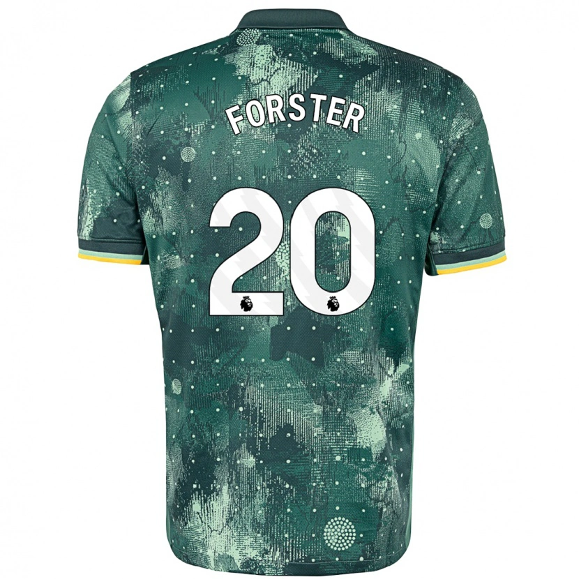 Danxen Dětské Fraser Forster #20 Zelená Máta Třetí Hráčské Dresy 2024/25 Dres