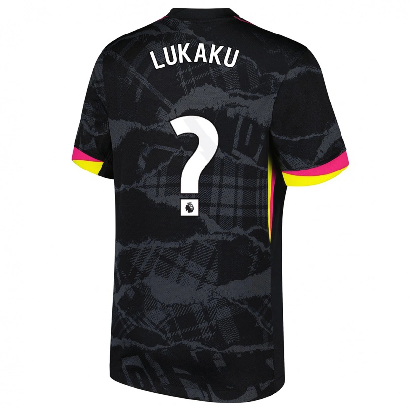 Danxen Dětské Romelu Lukaku #0 Černá Růžová Třetí Hráčské Dresy 2024/25 Dres