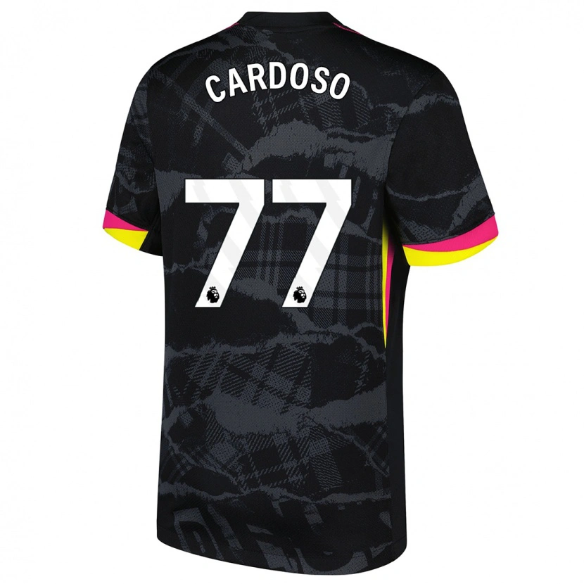 Danxen Dětské Leo Cardoso #77 Černá Růžová Třetí Hráčské Dresy 2024/25 Dres