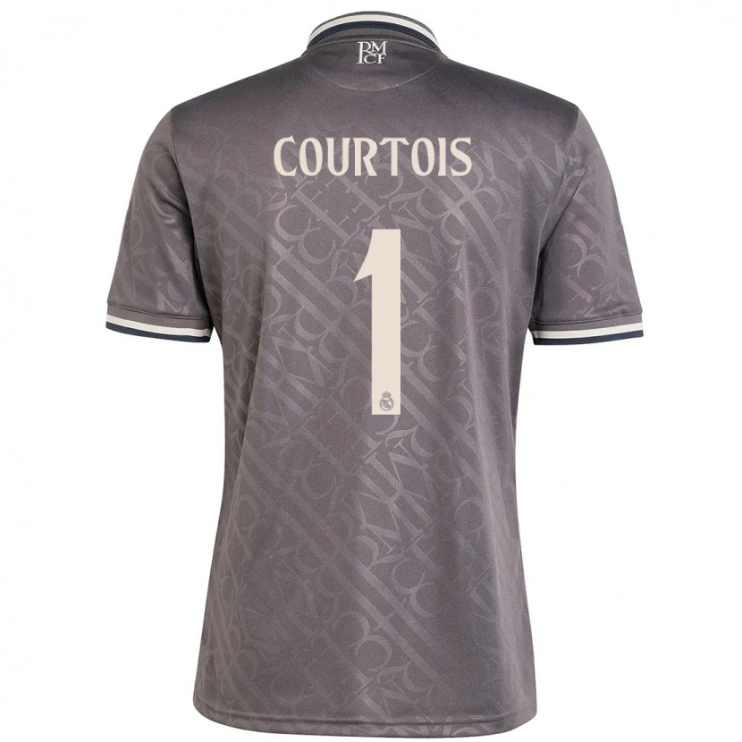 Danxen Dětské Thibaut Courtois #1 Dřevěné Uhlí Třetí Hráčské Dresy 2024/25 Dres