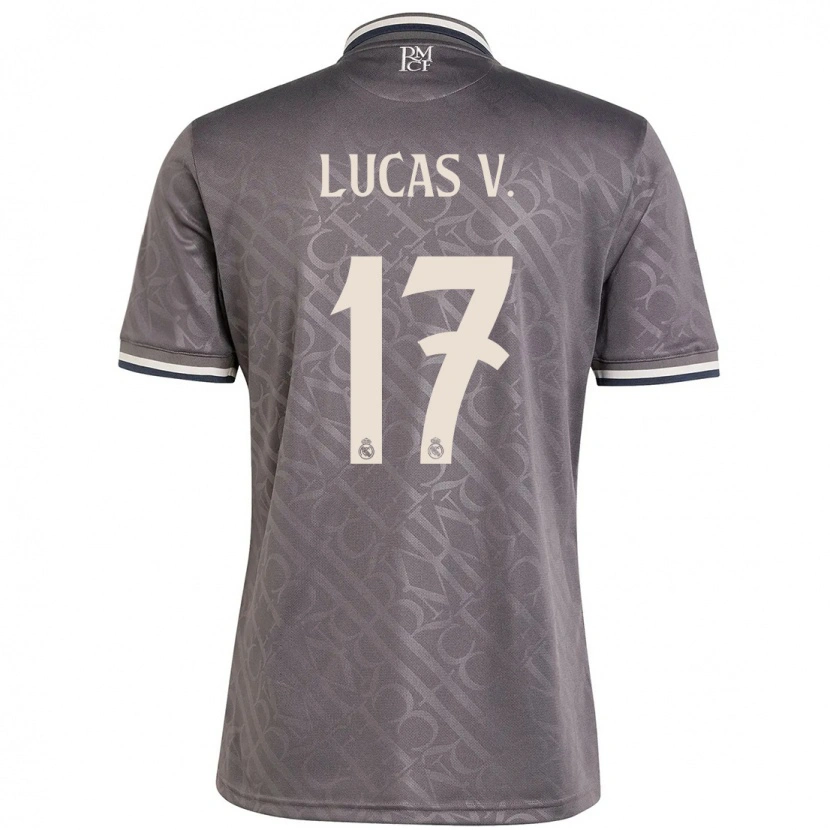 Danxen Dětské Lucas Vázquez #17 Dřevěné Uhlí Třetí Hráčské Dresy 2024/25 Dres