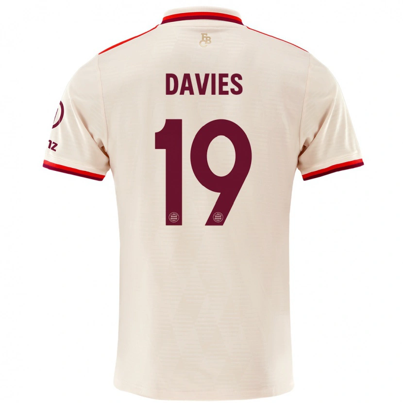 Danxen Dětské Alphonso Davies #19 Prádlo Třetí Hráčské Dresy 2024/25 Dres