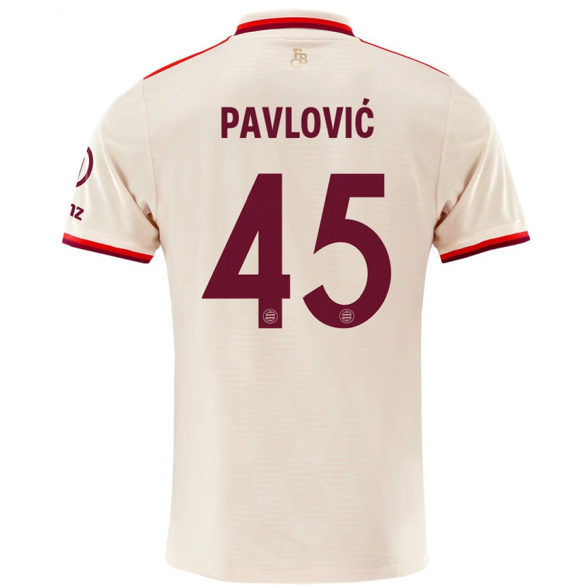 Danxen Dětské Aleksandar Pavlovic #45 Prádlo Třetí Hráčské Dresy 2024/25 Dres