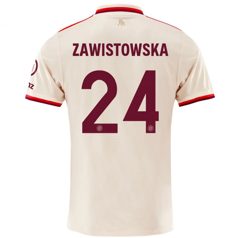 Danxen Dětské Weronika Zawistowska #24 Prádlo Třetí Hráčské Dresy 2024/25 Dres